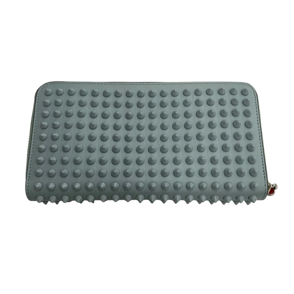 Christian Louboutin Round Zip Long Wallet Blue